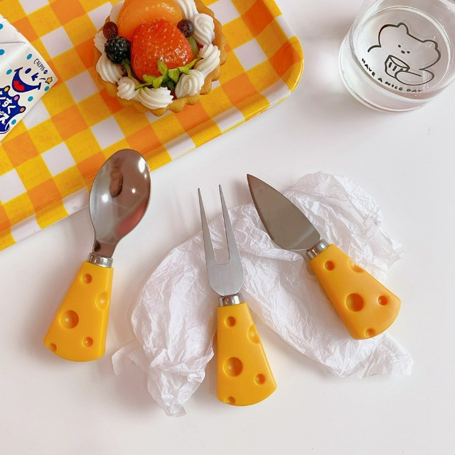 소품샵 도매::치즈 커트러리(小)
