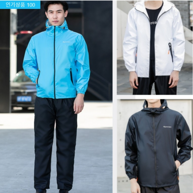 higuro::골프비옷 상하세트 레인코트 레인슈트 방풍자켓 남성우비 바람막이 배달 캠핑비