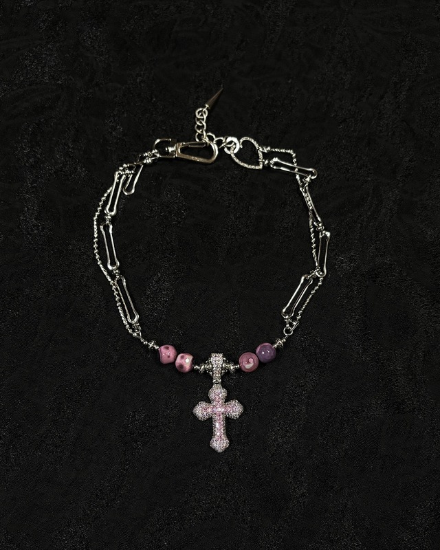 PEARLO::Pink G O choker