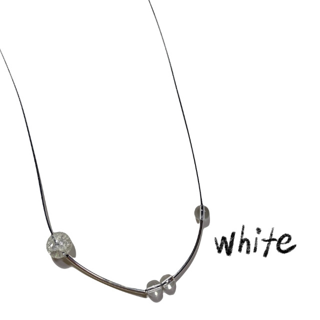 Ball point-silver bar (4type) White