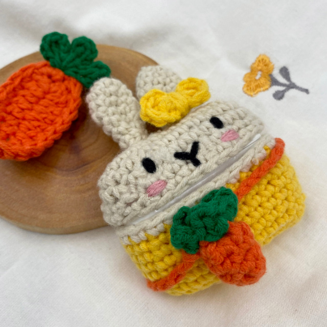 토끼와 거북이 에어팟 뜨개 케이스 