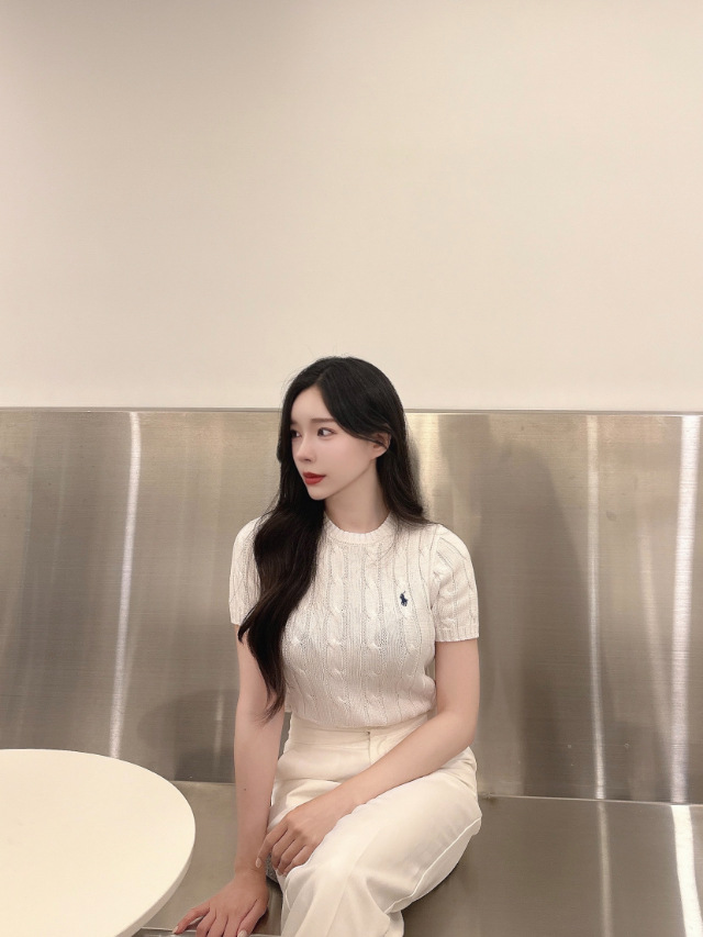[지연] POLO 여성용 피마코튼 반팔 니트