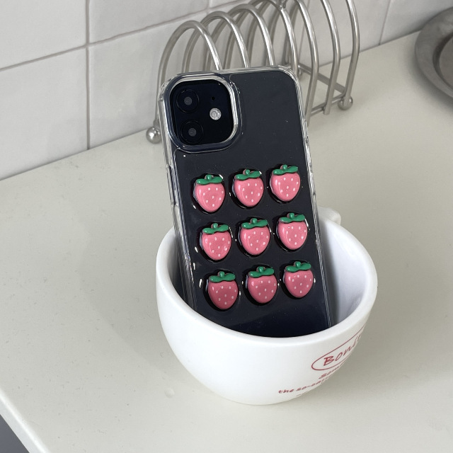 pink strawberry phonecase