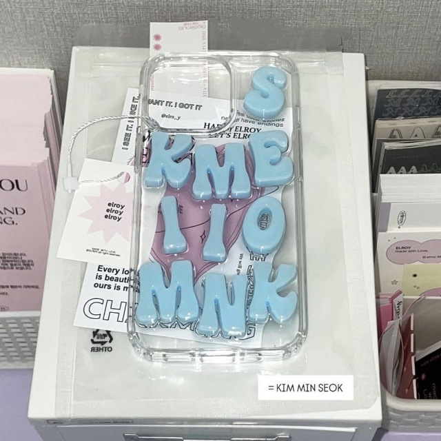 cute alphabet phonecase (A ver.) blue