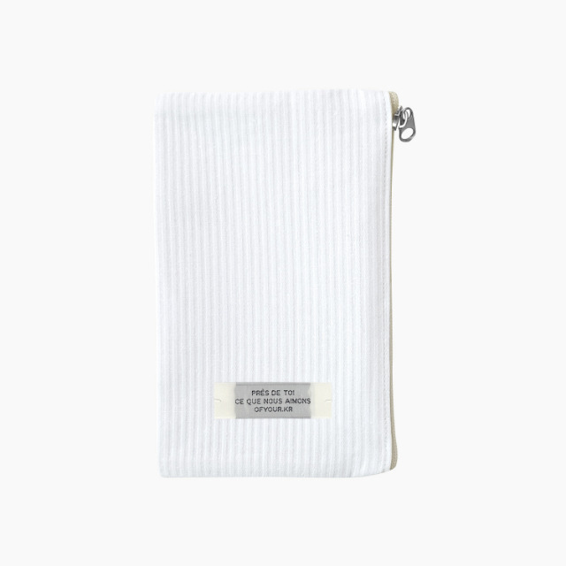 White Stripe Pouch