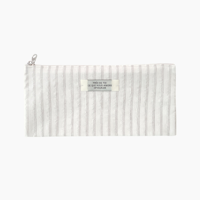 Pencil Case, Brown Stripe