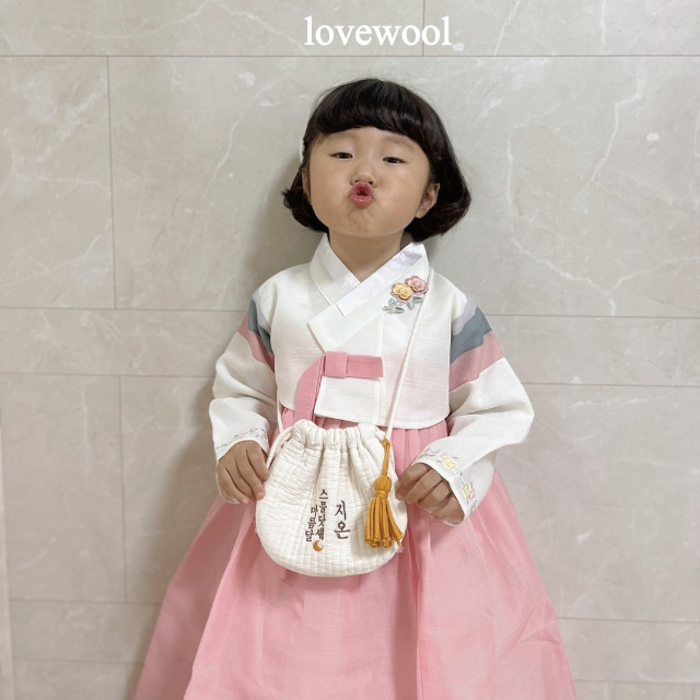[단면자수] 자수이니셜 복주머니/ 용돈주머니(리뉴얼ver.)