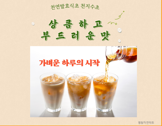 가벼운 하루의 시작 천지수초