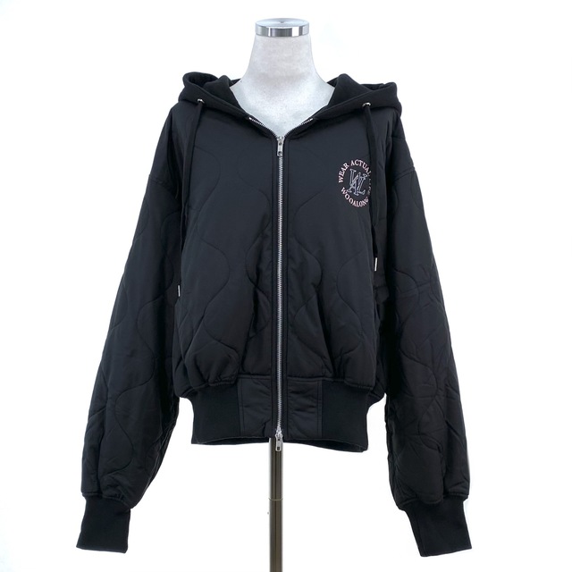 [새상품] 우알롱 퀄티드 후드 자켓