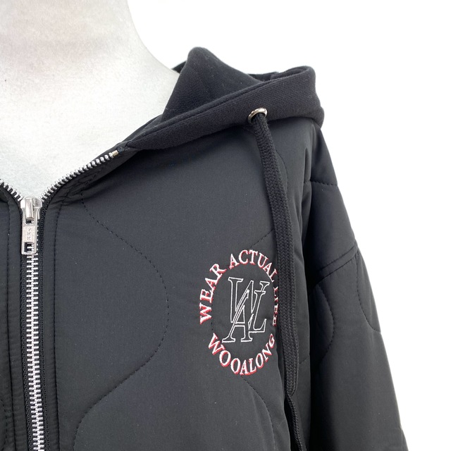 [새상품] 우알롱 퀄티드 후드 자켓