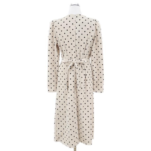 [빈티지] 도트 브이넥 롱 원피스