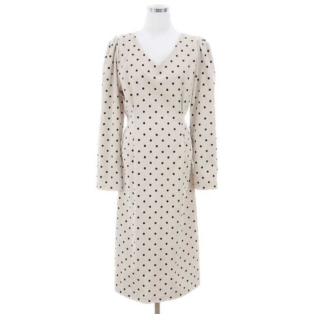 [빈티지] 도트 브이넥 롱 원피스