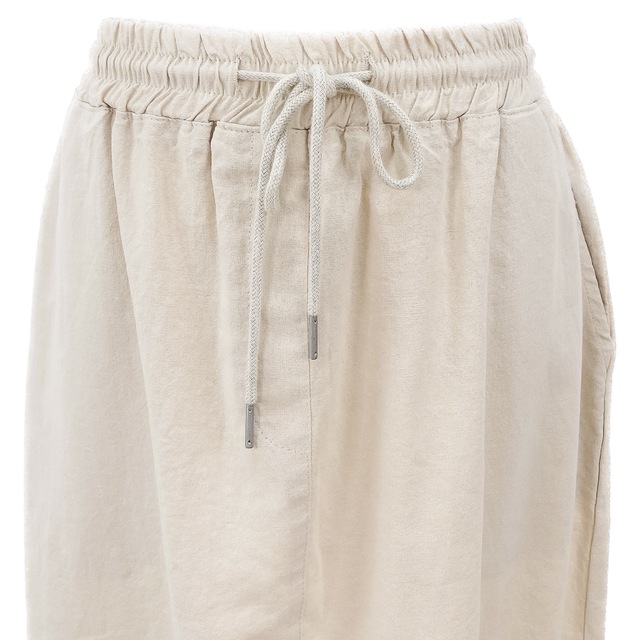 [새상품] 밴딩 h라인 린넨 롱 스커트