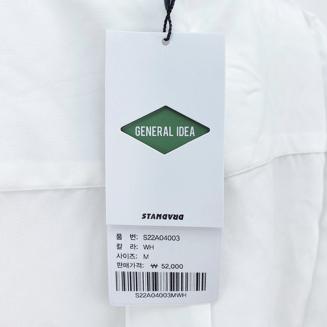 [새상품] 제너럴아이디어 스탠다드핏 화이트 셔츠