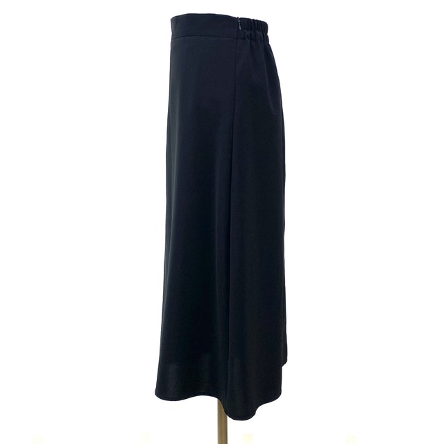 [빈티지] 블랙 뒷밴딩 플레어 롱 스커트