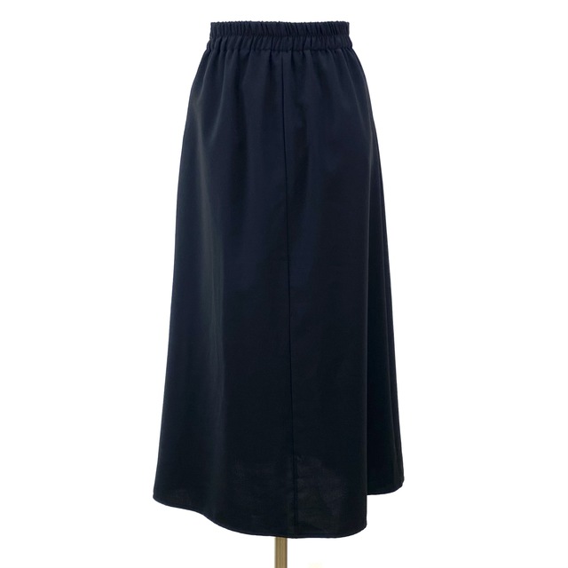 [빈티지] 블랙 뒷밴딩 플레어 롱 스커트