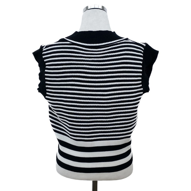 [새상품] 브이넥 스트라이프 니트 조끼