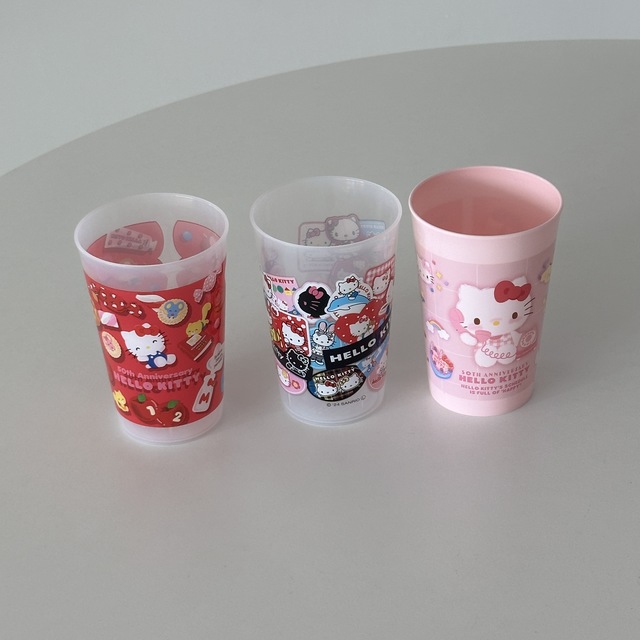 키티 50th 롱롱 컵