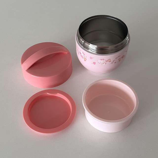 키티 핸들 보온 도시락(540ml)