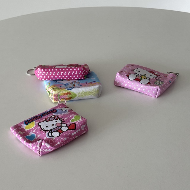 키티 고전 키링파우치
