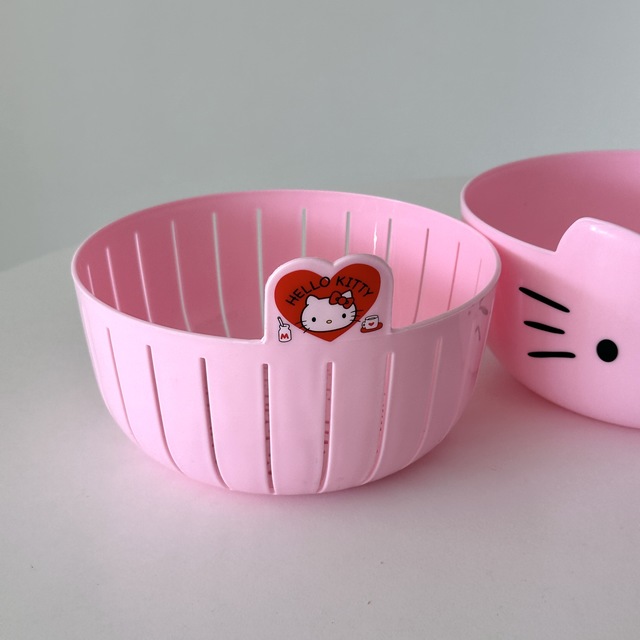 키티 야채 채반(핑크)