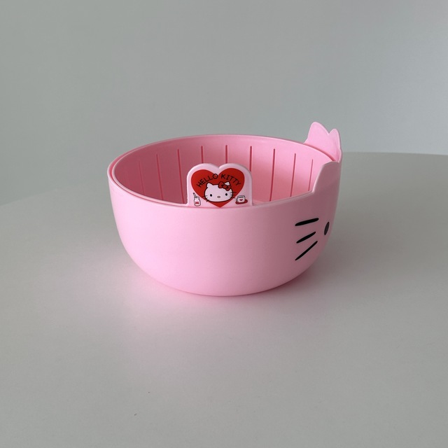 키티 야채 채반(핑크)