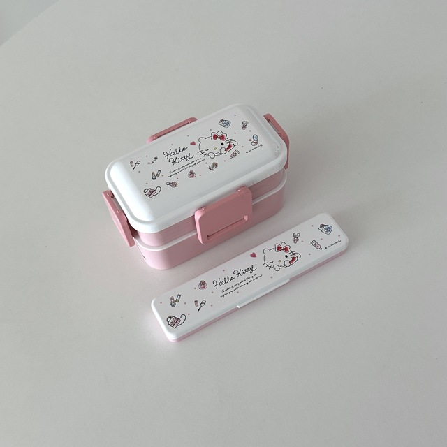 키티 리본 2단 도시락(600ml)