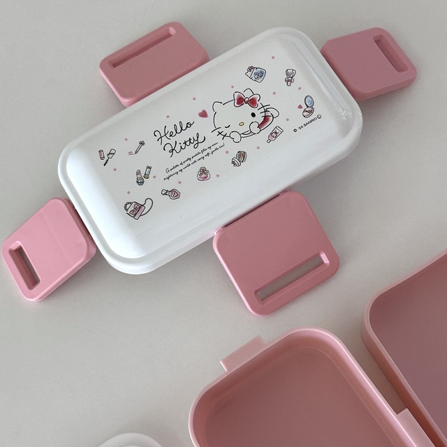키티 리본 2단 도시락(600ml)