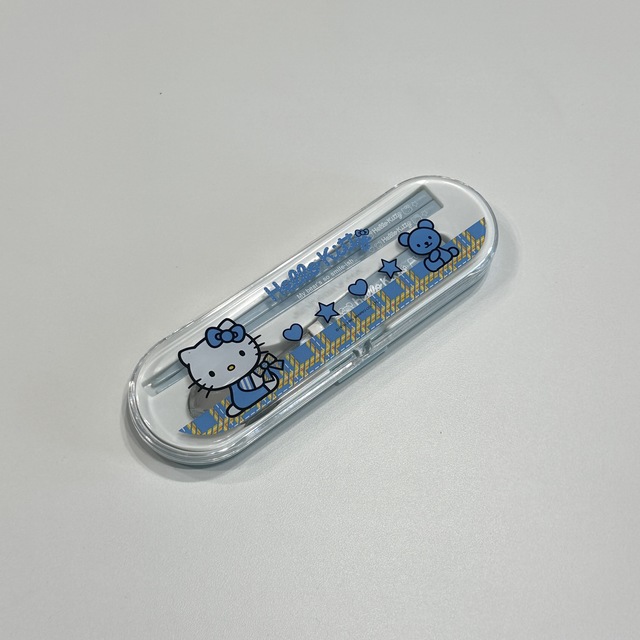 키티 고전 블루밍 수저케이스set