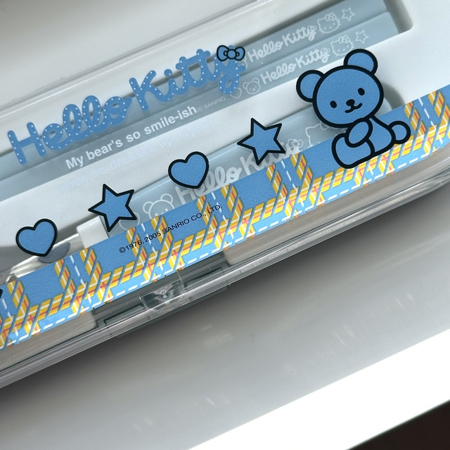 키티 고전 블루밍 수저케이스set