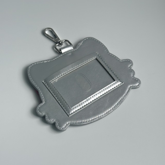 키티 실버 카드 키링