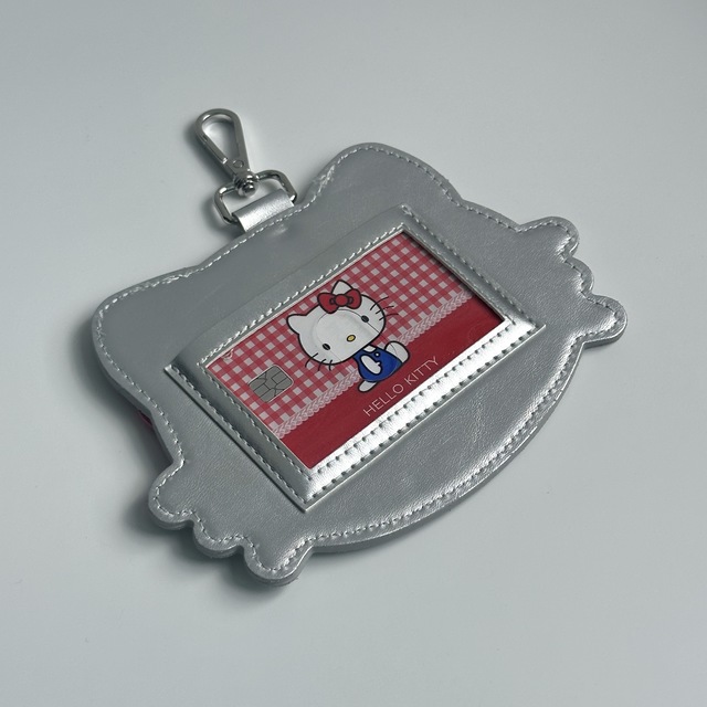 키티 실버 카드 키링