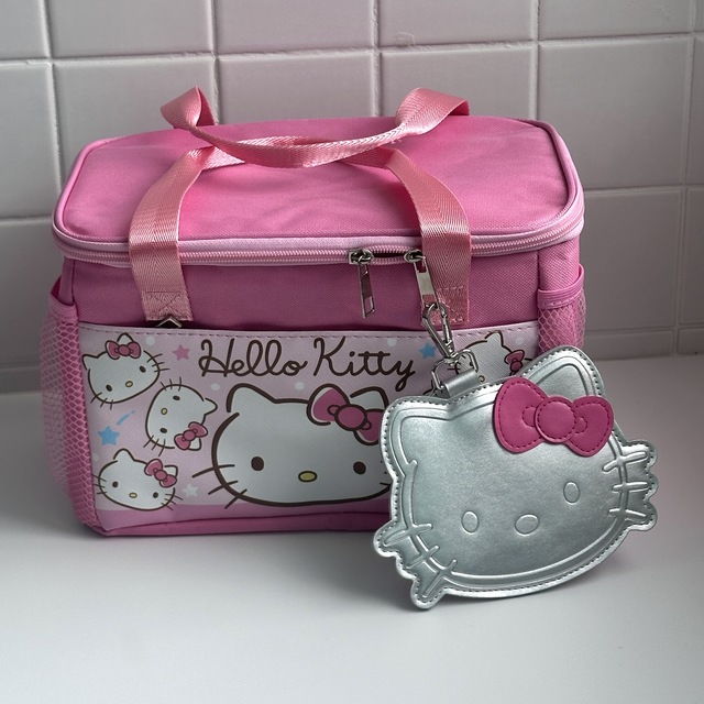 키티 실버 카드 키링