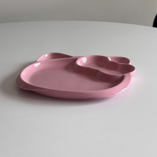 키티 고전 하트 페이스 식판