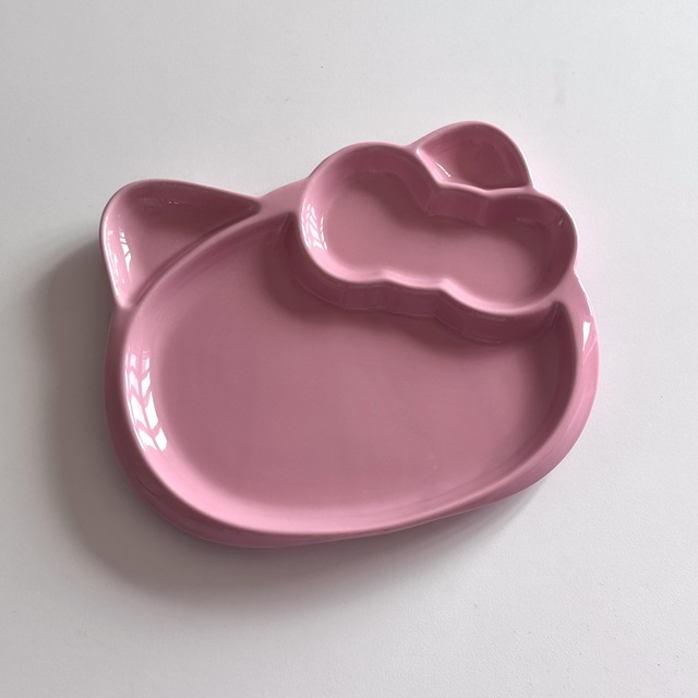 키티 고전 하트 페이스 식판