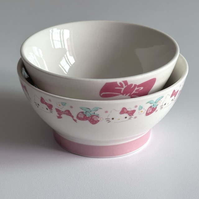 키티 스트로베리 공기 대접 set