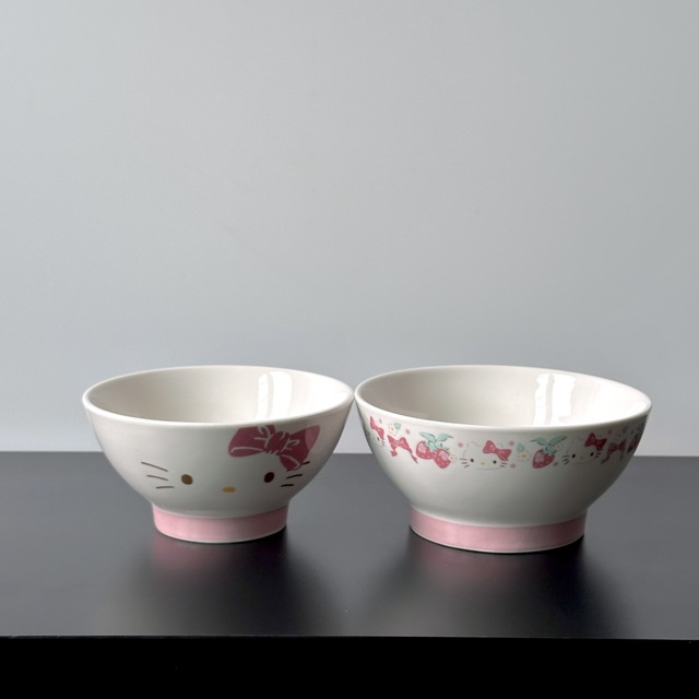 키티 스트로베리 공기 대접 set