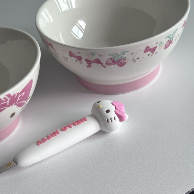 키티 스트로베리 공기 대접 set