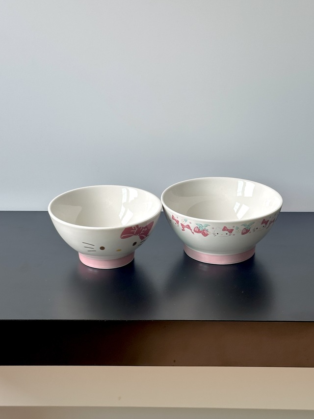 키티 스트로베리 공기 대접 set