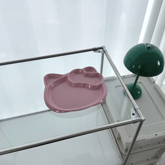 키티 고전 하트 페이스 식판