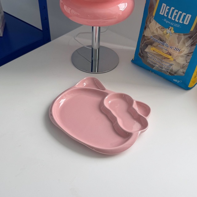 키티 고전 하트 페이스 식판