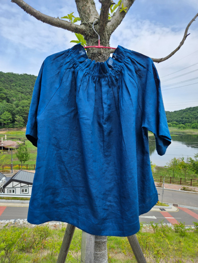 린넨100 셔링 (비비드)(마젠타 소량)