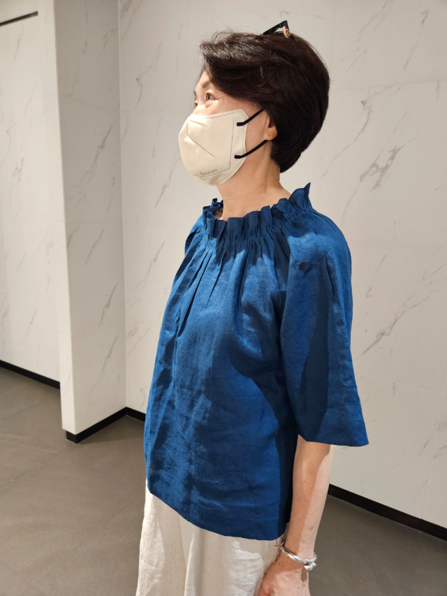 린넨100 셔링 (비비드)(마젠타 소량)