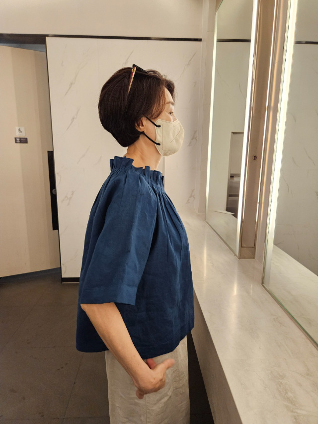 린넨100 셔링 (비비드)(마젠타 소량)