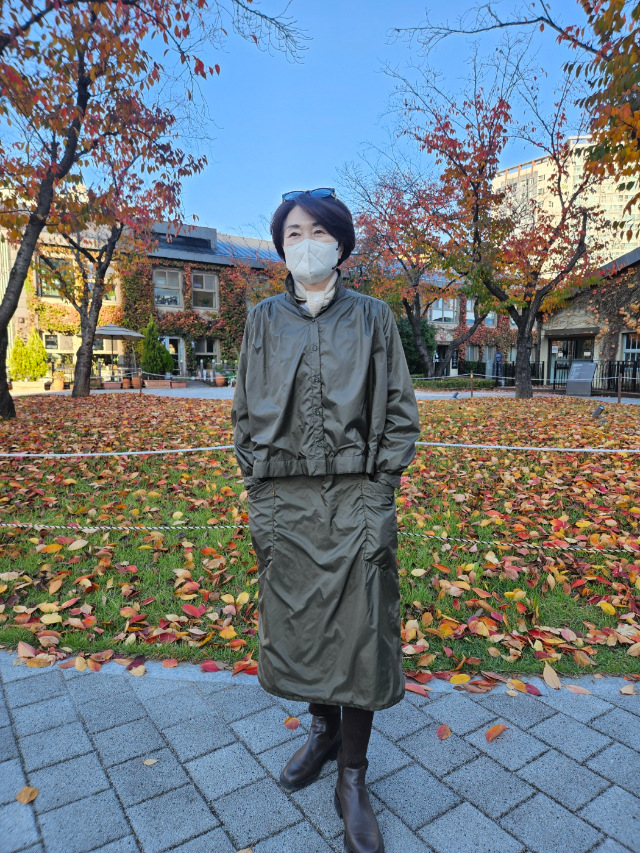 솜본딩 이중지 치마 