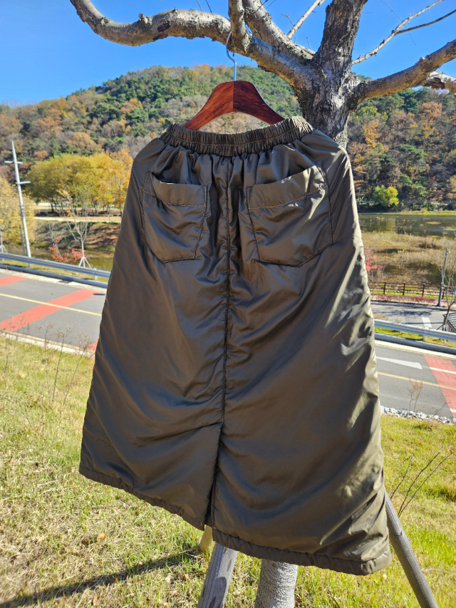 솜본딩 이중지 치마 