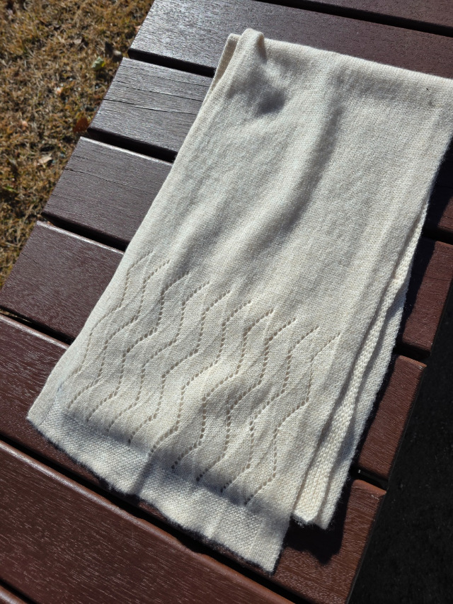 캐시미어100 (하단) 물결 머플러