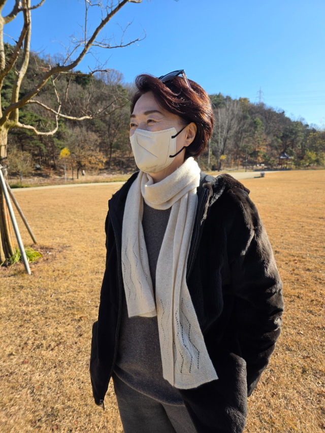 캐시미어100 (하단) 물결 머플러