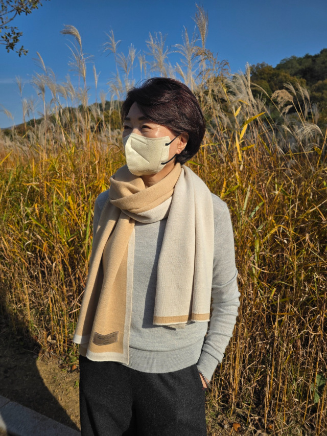 (강력추천) 수퍼파인메리노 울100 양면 머플러