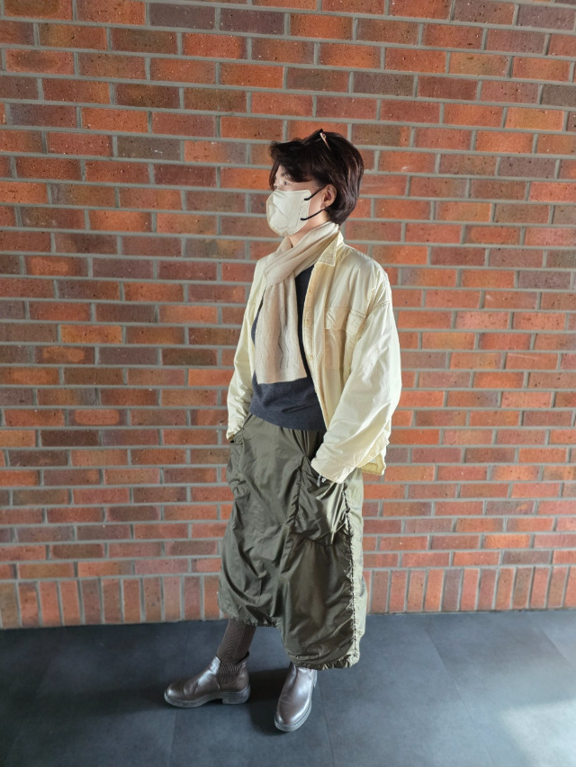 솜본딩 이중지 치마 